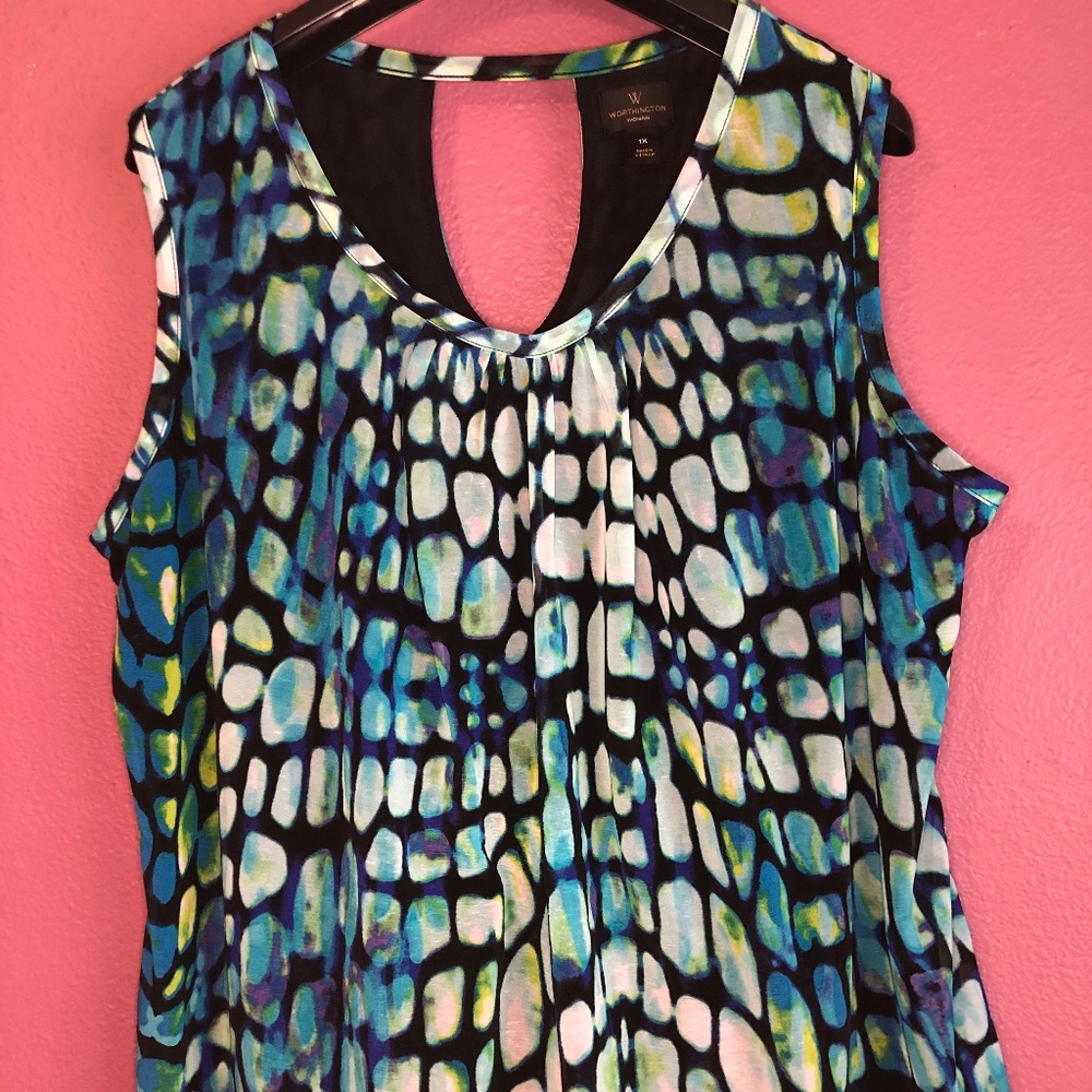 Worthington Abstract Blouse